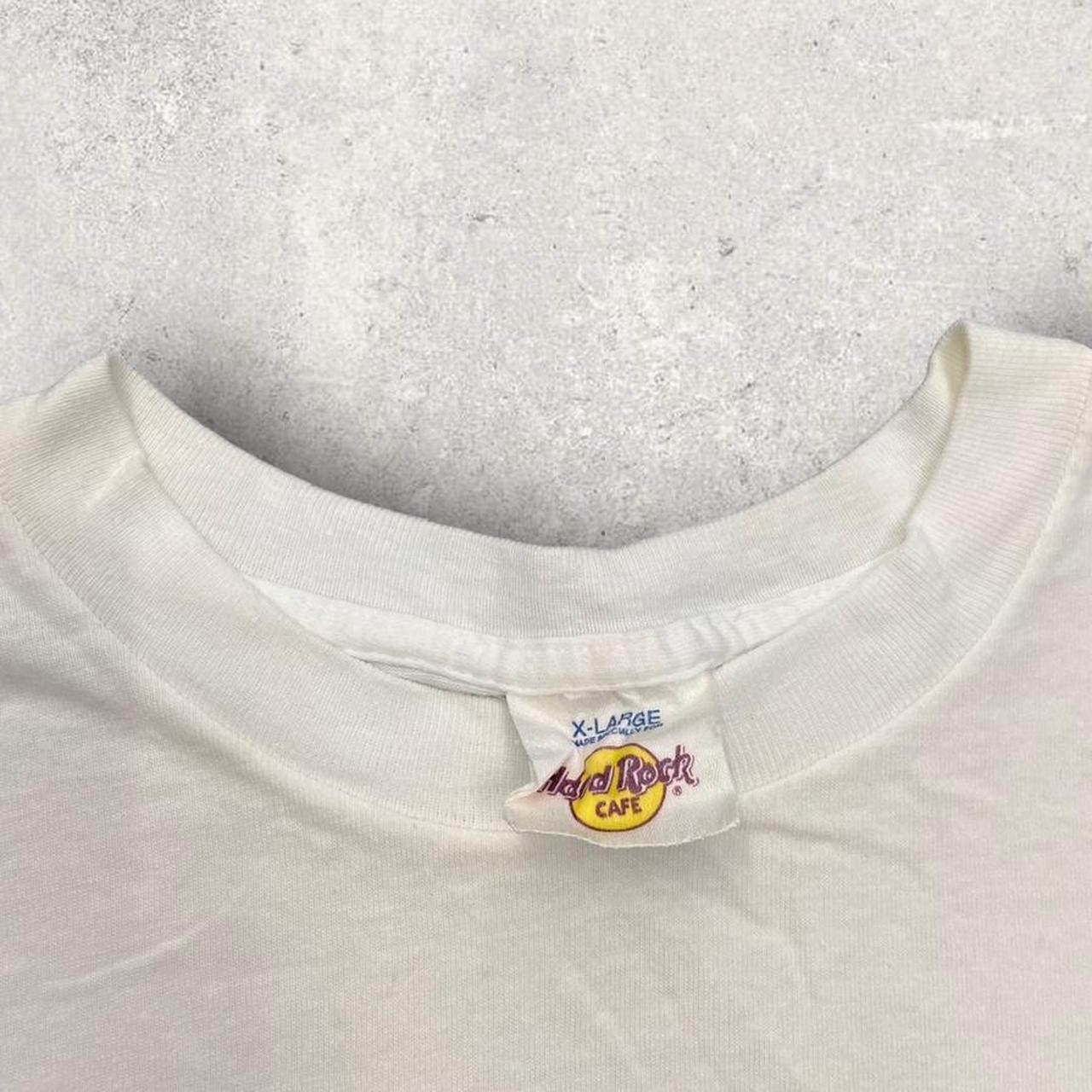 Vintage 90s USA Hard Rock Cafe restaurant 20th anniversary promotional graphic t-shirt