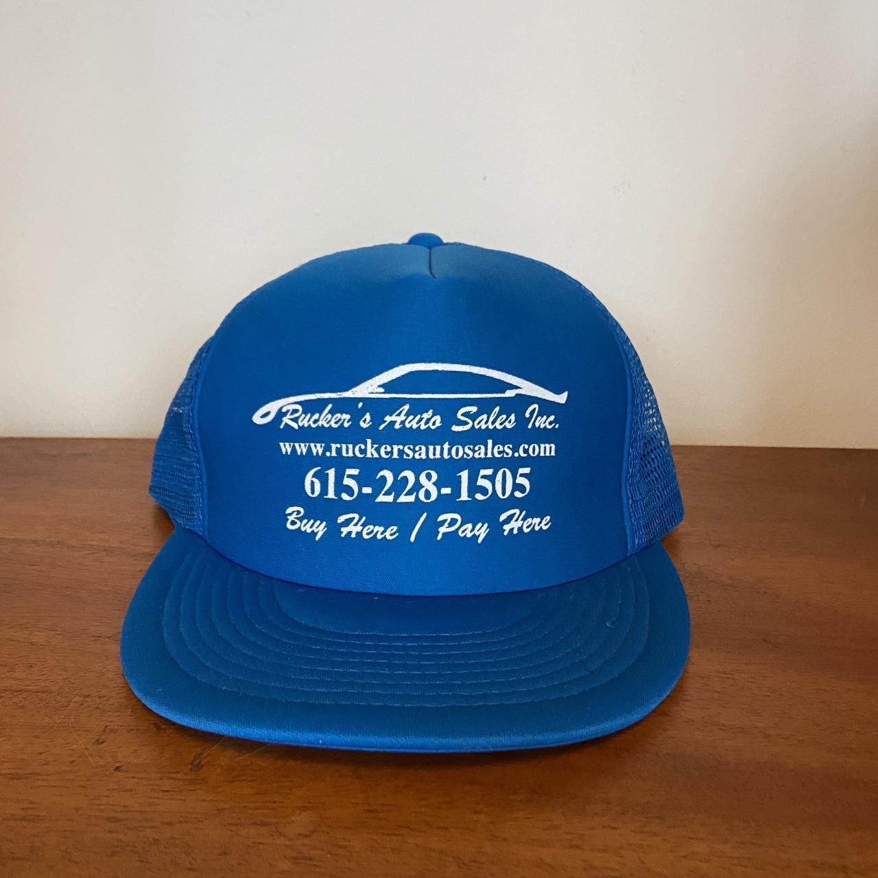 Vintage 90s USA Rucker’s Automobile sales graphic trucker cap