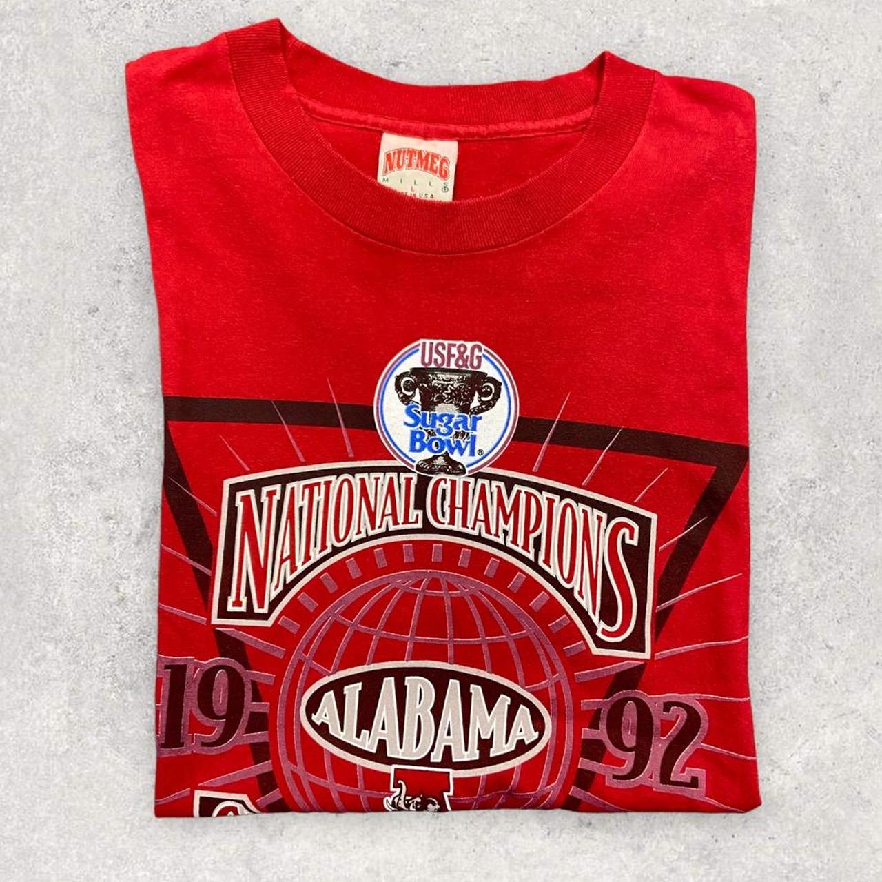 Vintage 90s USA university of Alabama sugar bowl champions 1992 college football nfl graphic t-shirt