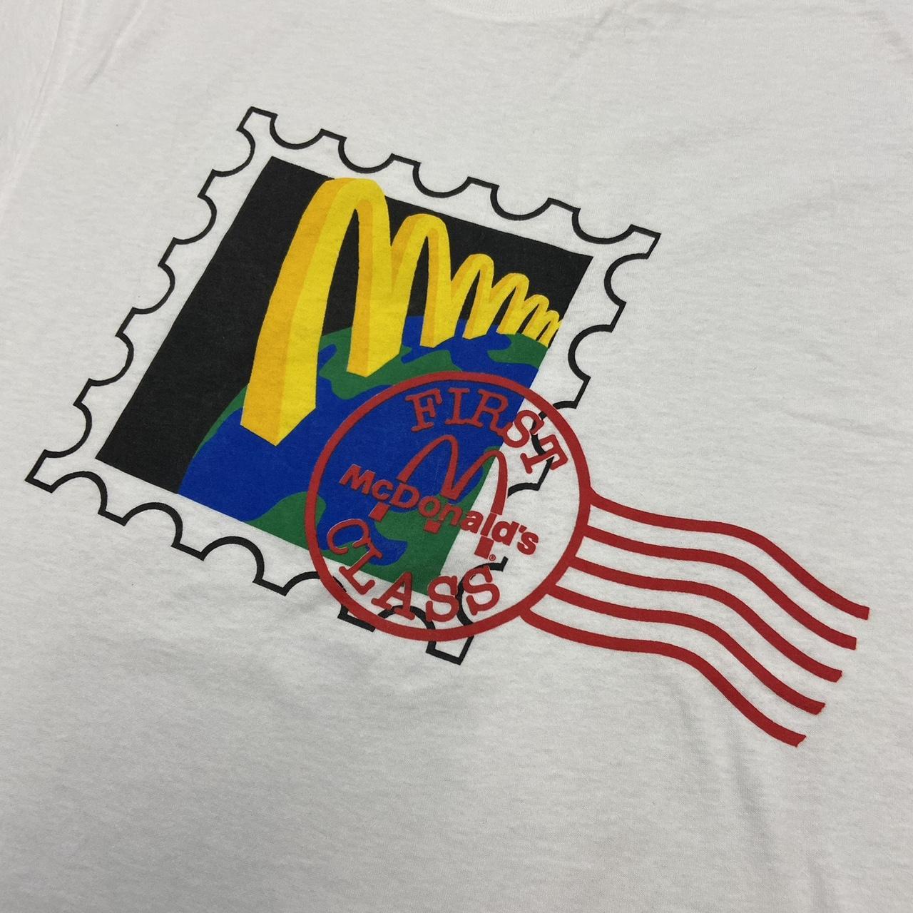 Vintage 90s USA McDonald’s first class stamp graphic promotional t-shirt