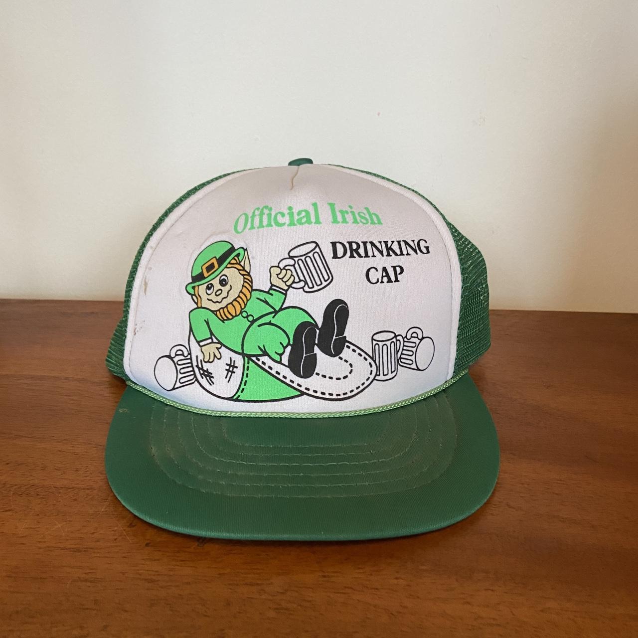 Vintage 90s Ireland official Irish drinking cap graphic trucker cap