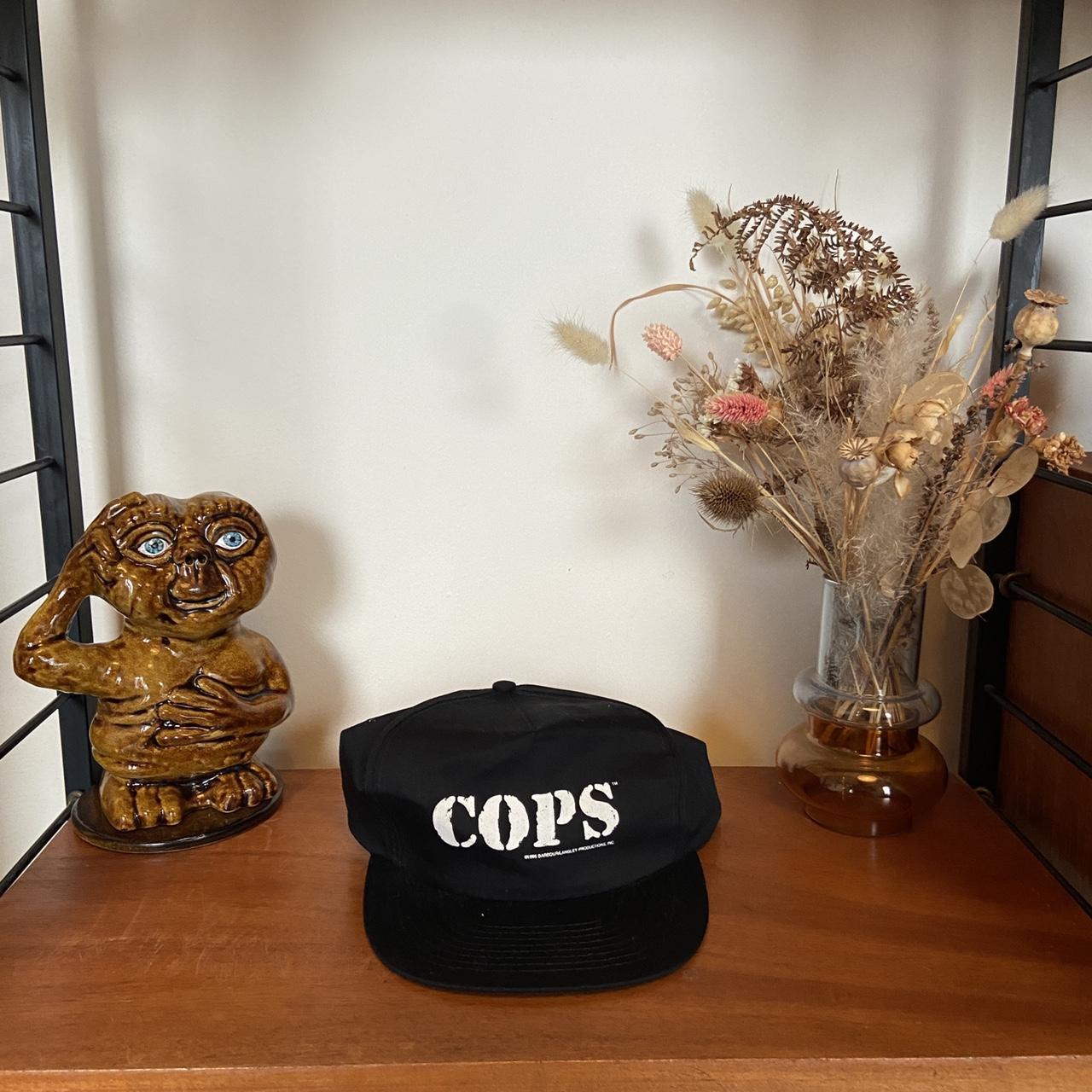 Vintage 90s USA Cops TV Show graphic black cap