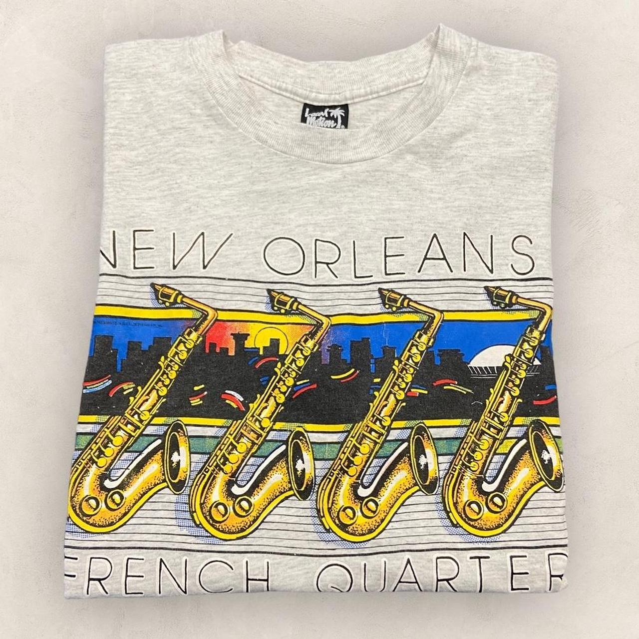 Vintage 90s USA New Orleans jazz French quarter promotional graphic t-shirt