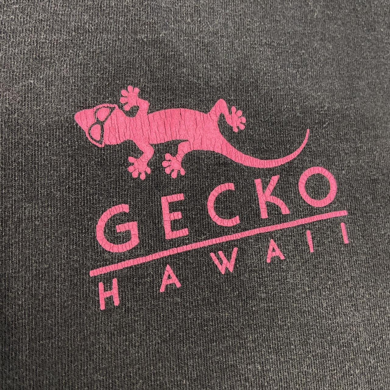 Vintage 90s USA Gecko Hawaii surfing surfwear promotional graphic t-shirt