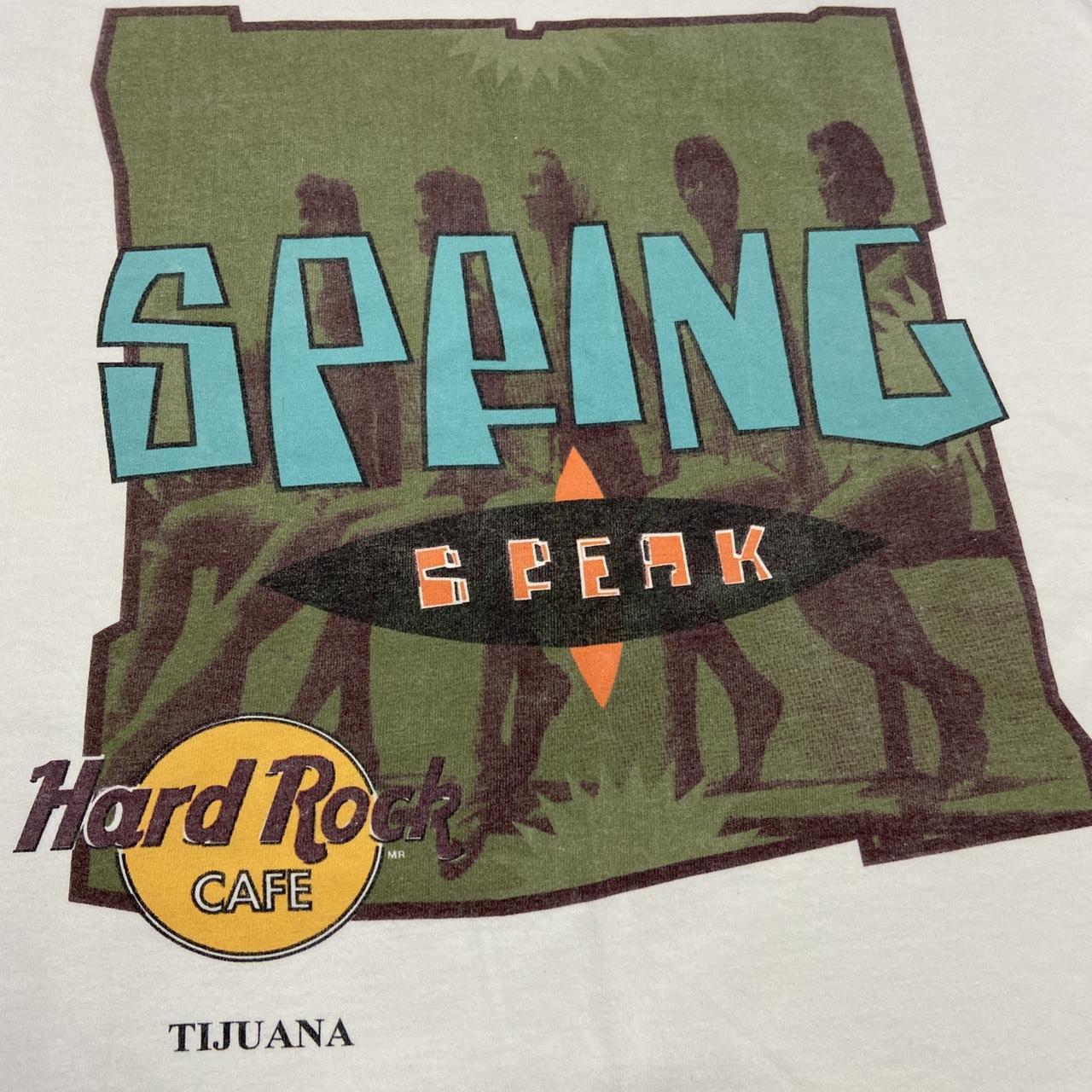 Vintage 90s USA Hard Rock Cafe Tijuana Mexico spring break graphic white t-shirt