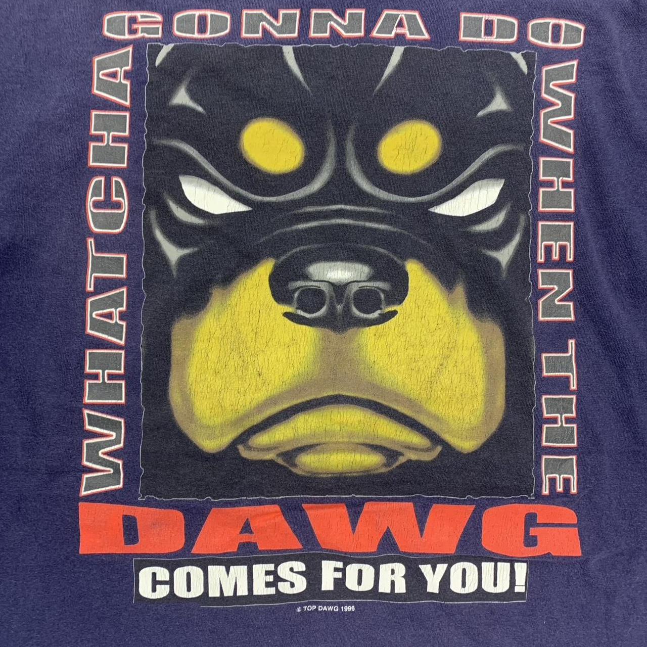 Vintage 90s USA Top Dawg slogan sheriff badge promotional graphic t-shirt