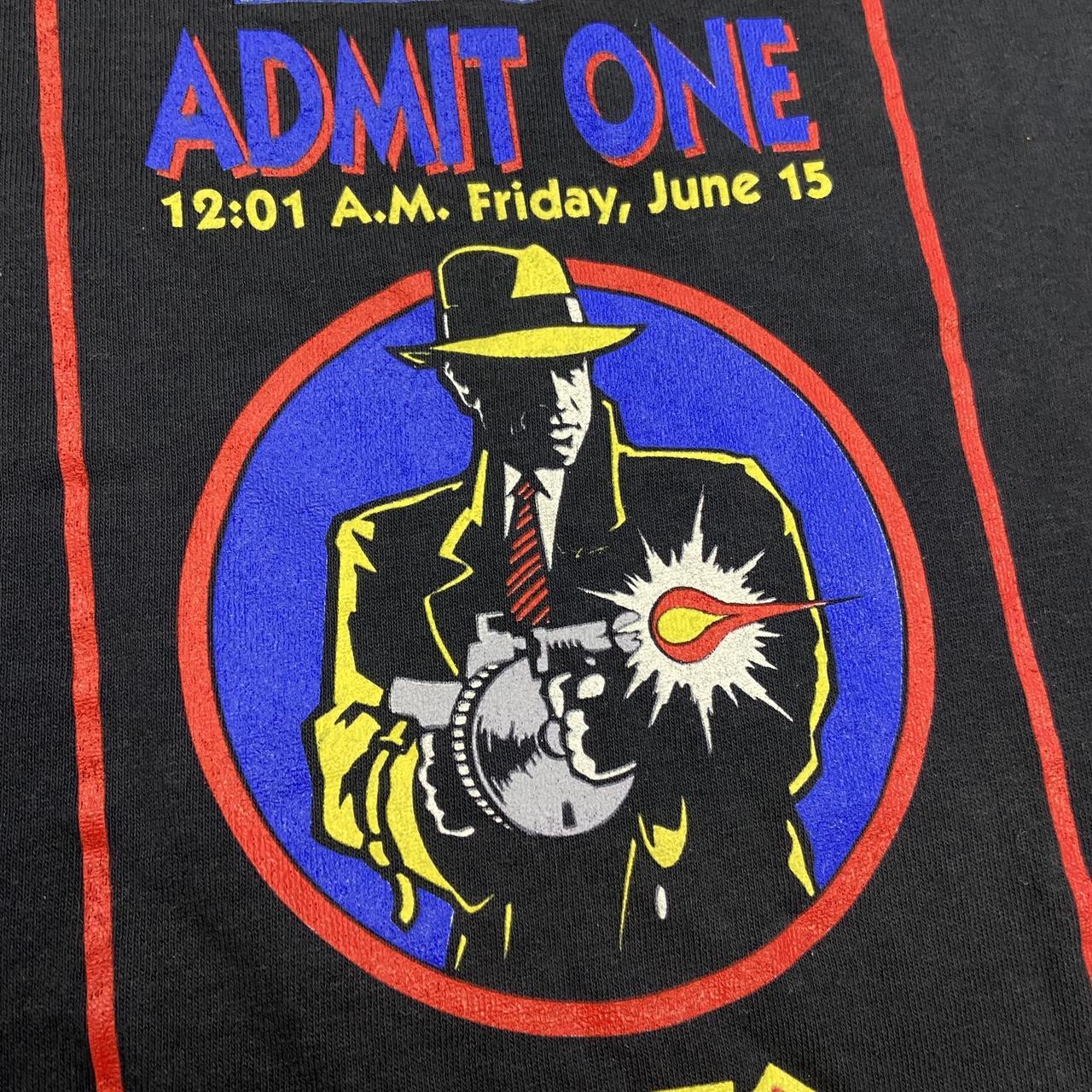 Vintage 90s USA Dick Tracy movie film comic book promotional graphic t-shirt