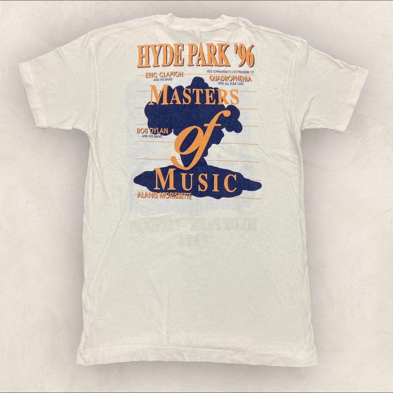 Vintage 90s masters of music concert festival Hyde park London promotional graphic t-shirt