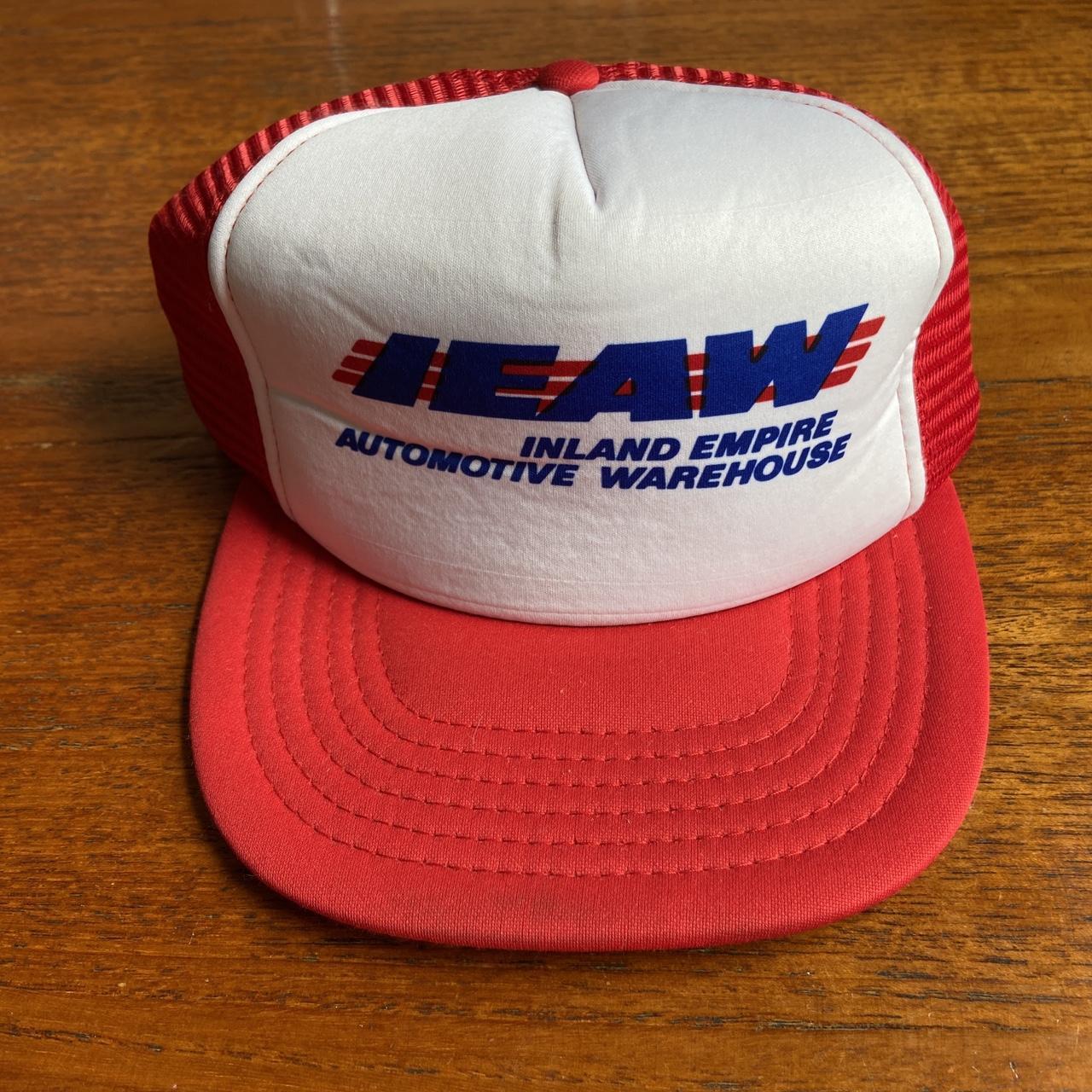 Vintage 90s USA inland empire automotive warehouse promotional graphic trucker cap