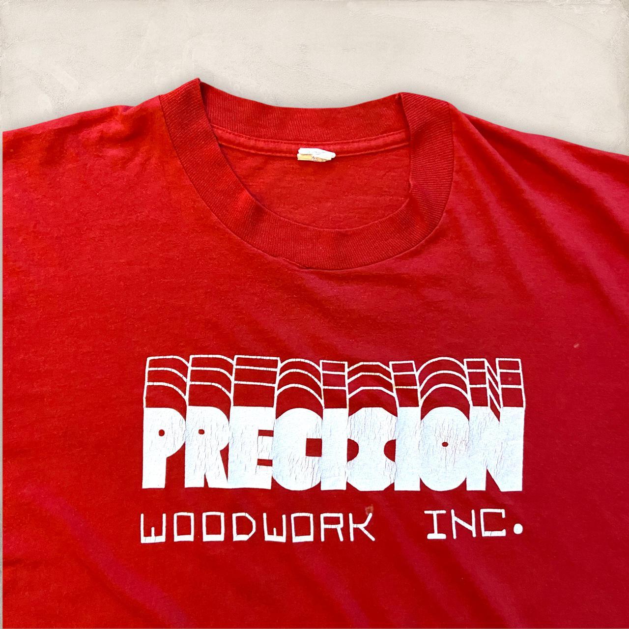 Vintage 90s USA Precision Woodwork Inc single stitch promotional graphic t-shirt