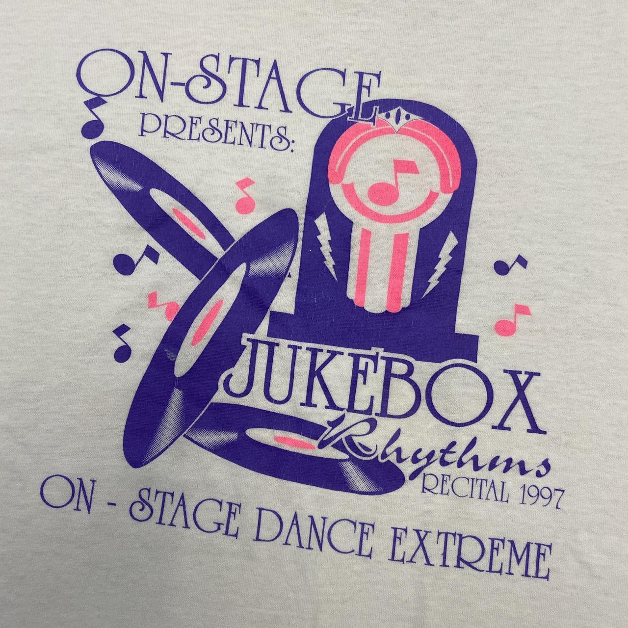 Vintage 90s USA jukebox rhythms music recital promotional graphic t-shirt