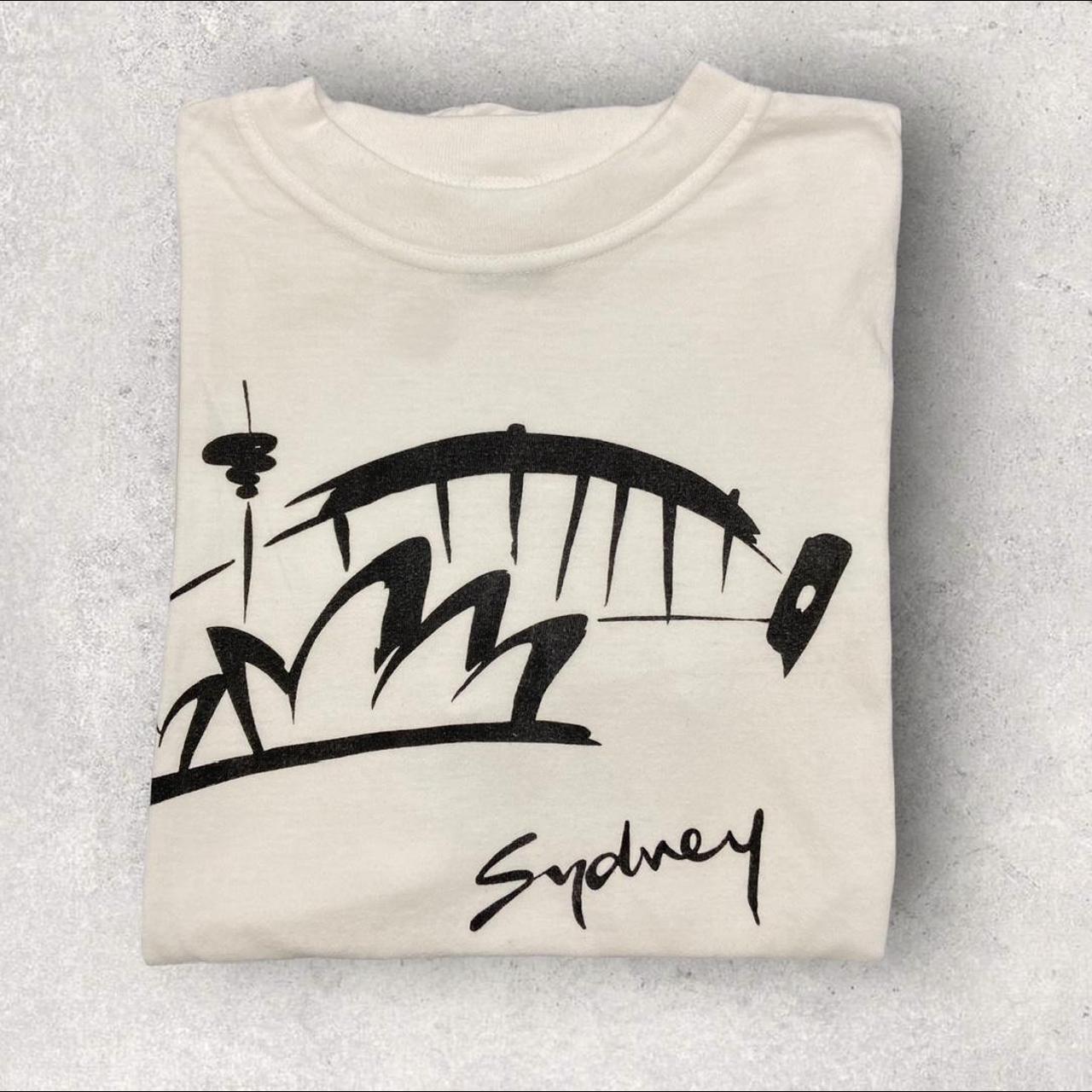 Vintage 90s Sydney harbour bridge opera house Australia promotional graphic t-shirt