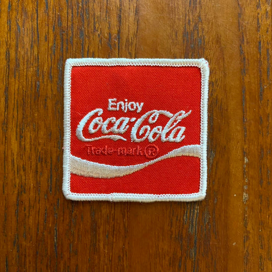 Vintage 80s USA patch Coca Cola coke promotional embroidered sew on badge