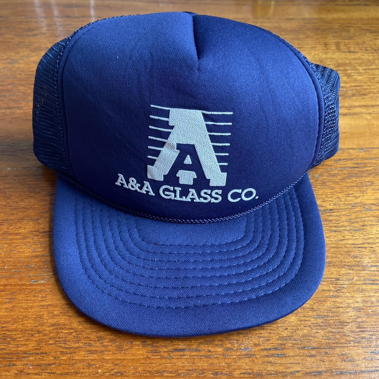 Vintage 90s USA A&A Glass Company promotional graphic trucker cap