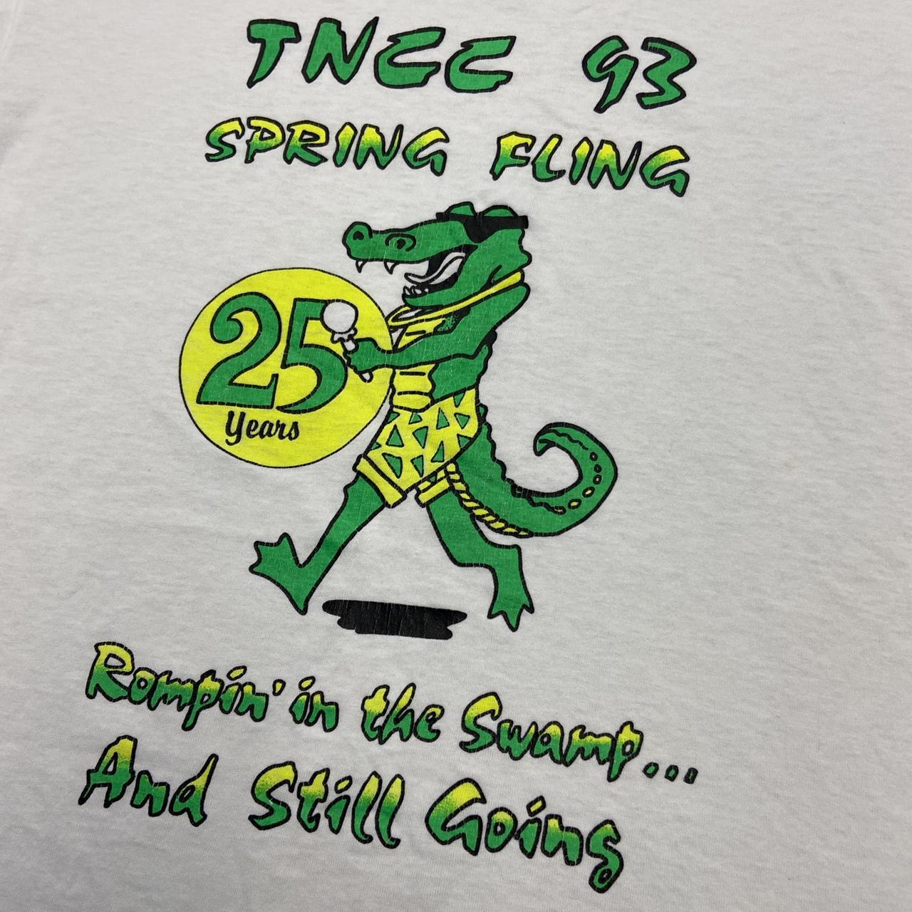 Vintage 90s USA TNCC spring fling 92 graphic white t-shirt