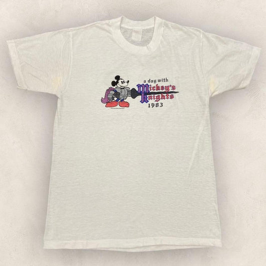 Vintage 80s USA “a day with Mickey’s knights” Mickey Mouse Disney promotional graphic t-shirt