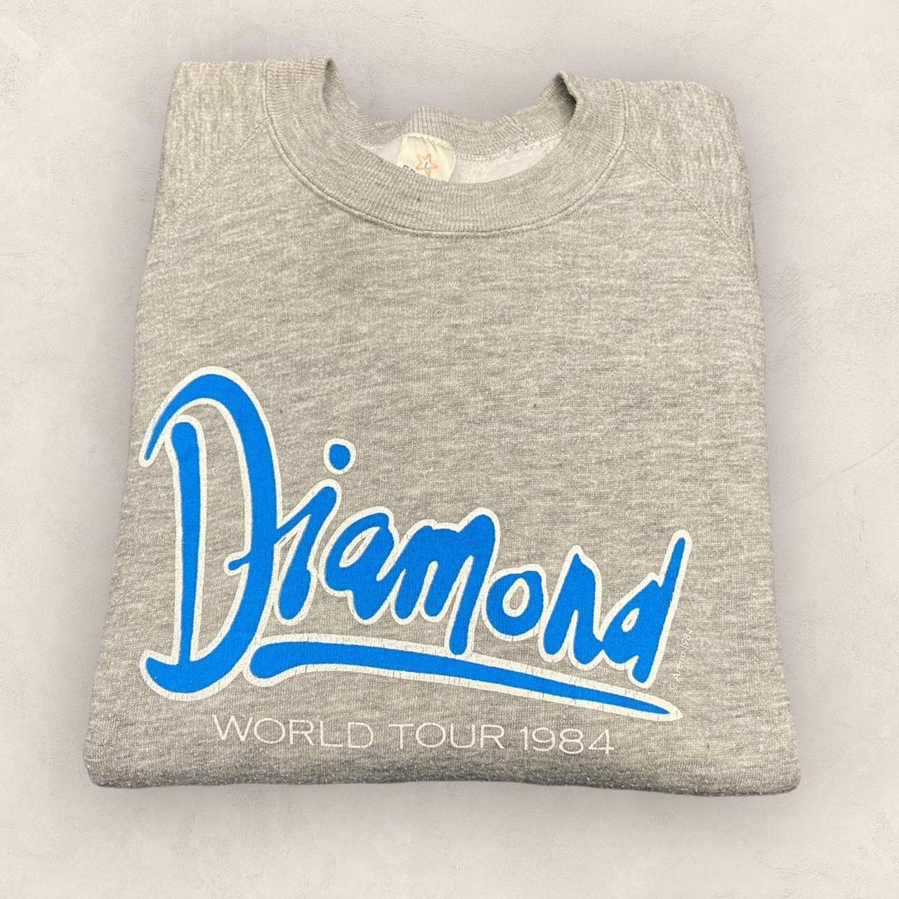 Vintage 80s USA Neil Diamond music world tour promotional graphic sweatshirt