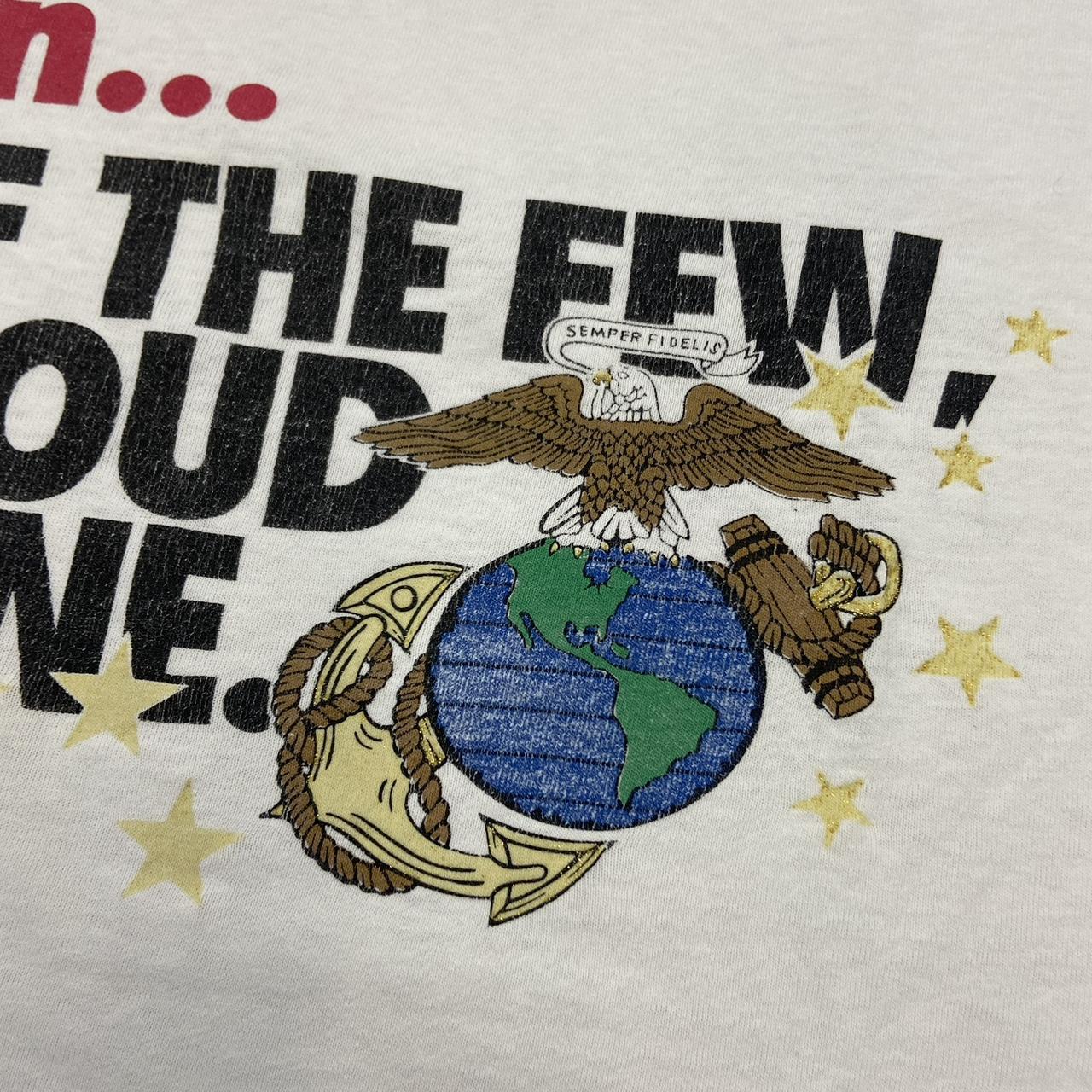 Vintage 90s USA army marines “one of the few, the proud” promotional graphic t-shirt