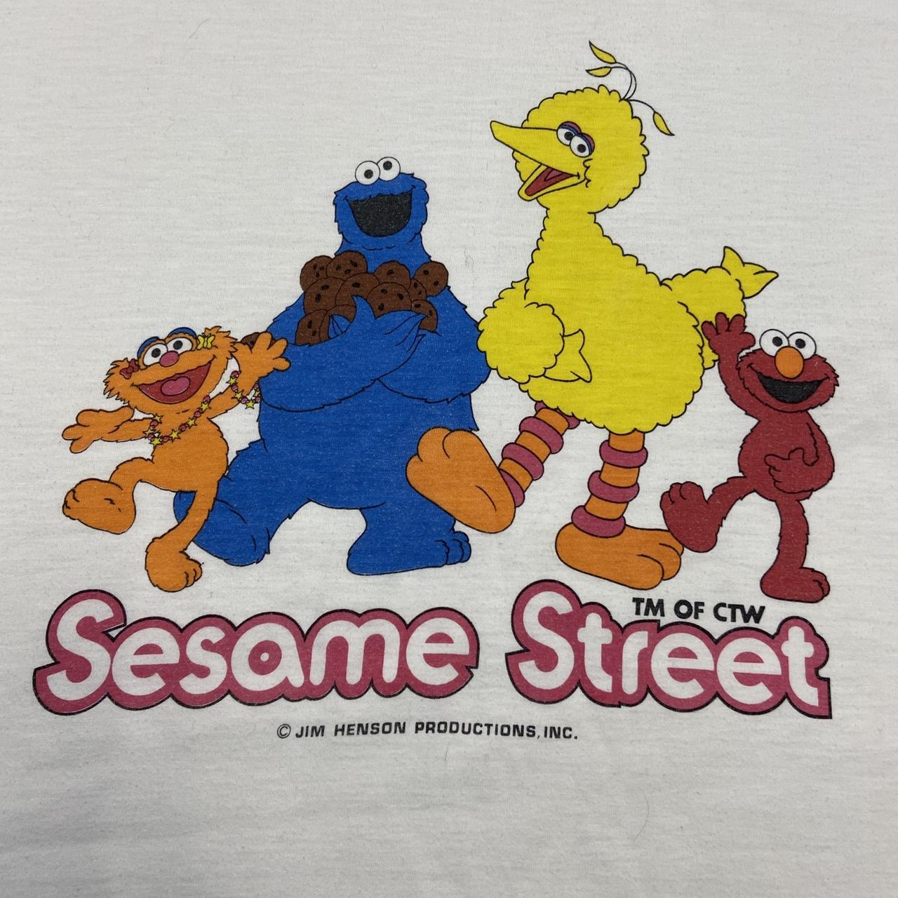 Vintage 90s USA Sesame Street tv show graphic white t-shirt