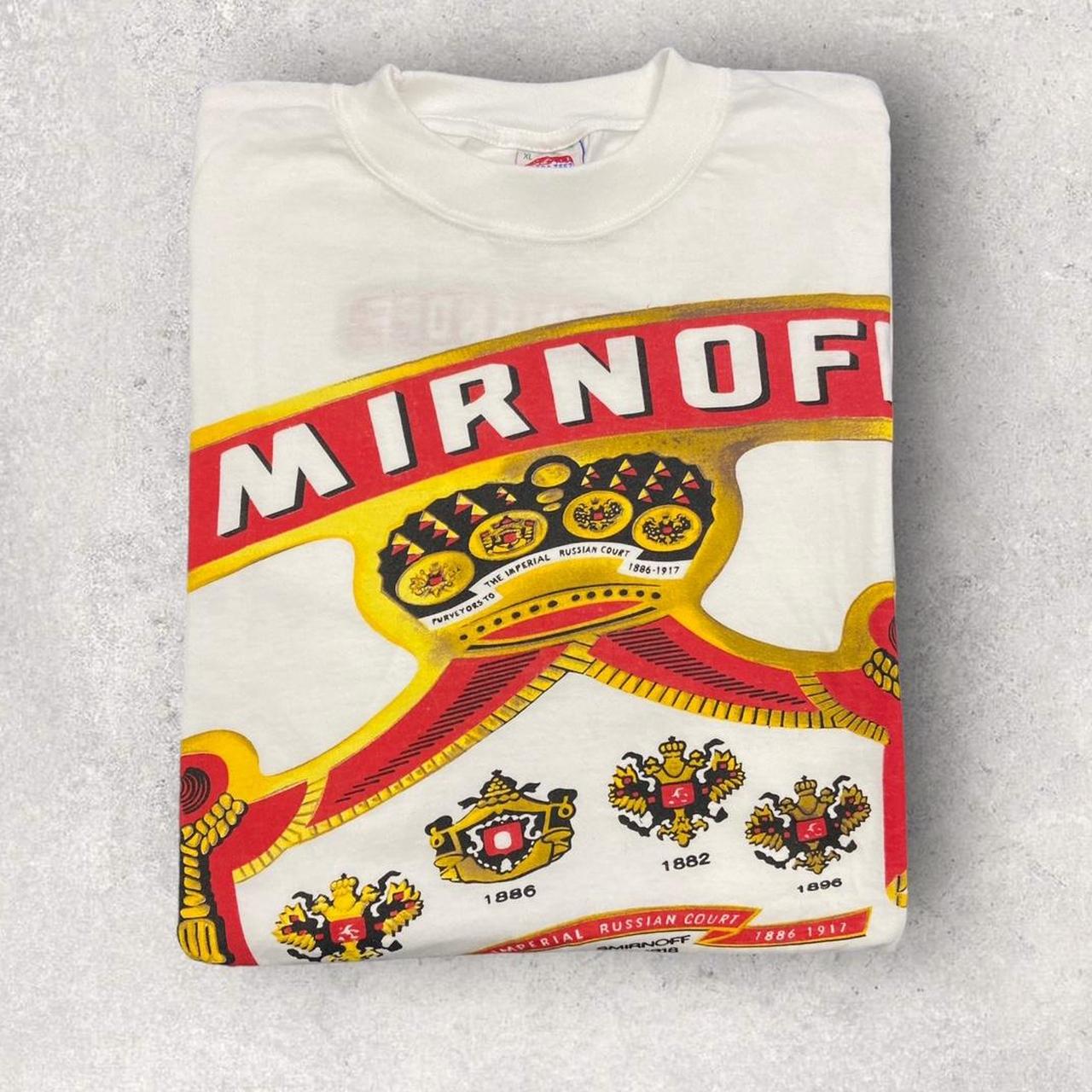 Vintage 90s Smirnoff premium vodka alcohol promotional graphic t-shirt