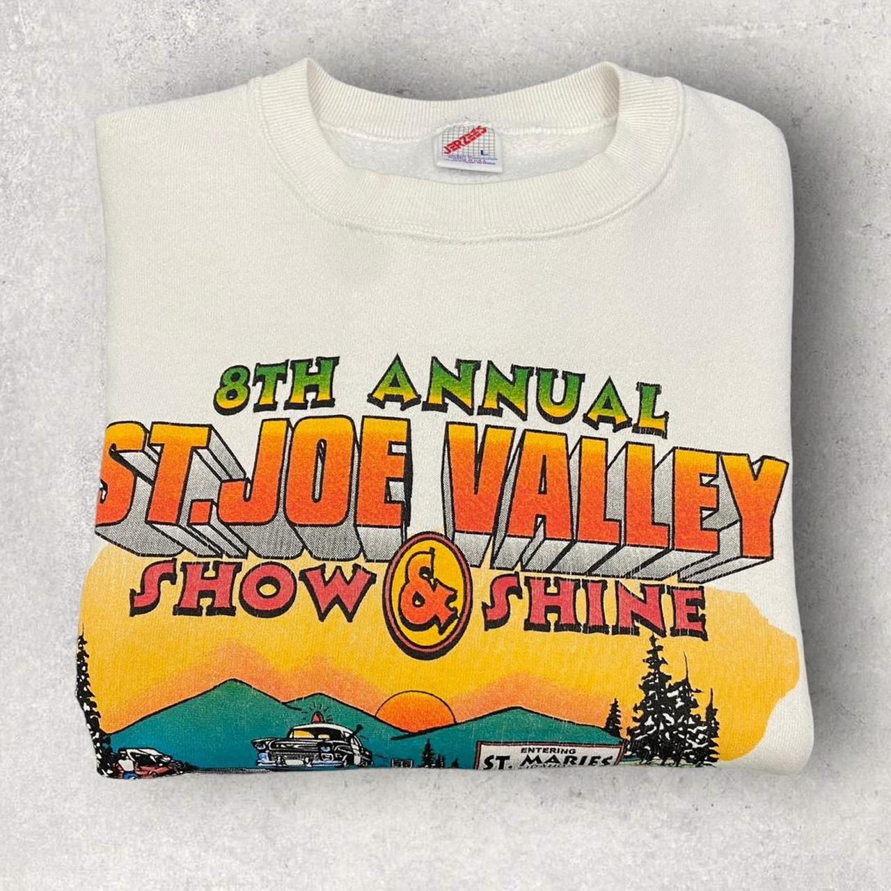 Vintage 90s USA St Joe Valley show and shine Idaho car automobile promotional graphic sweatshirt