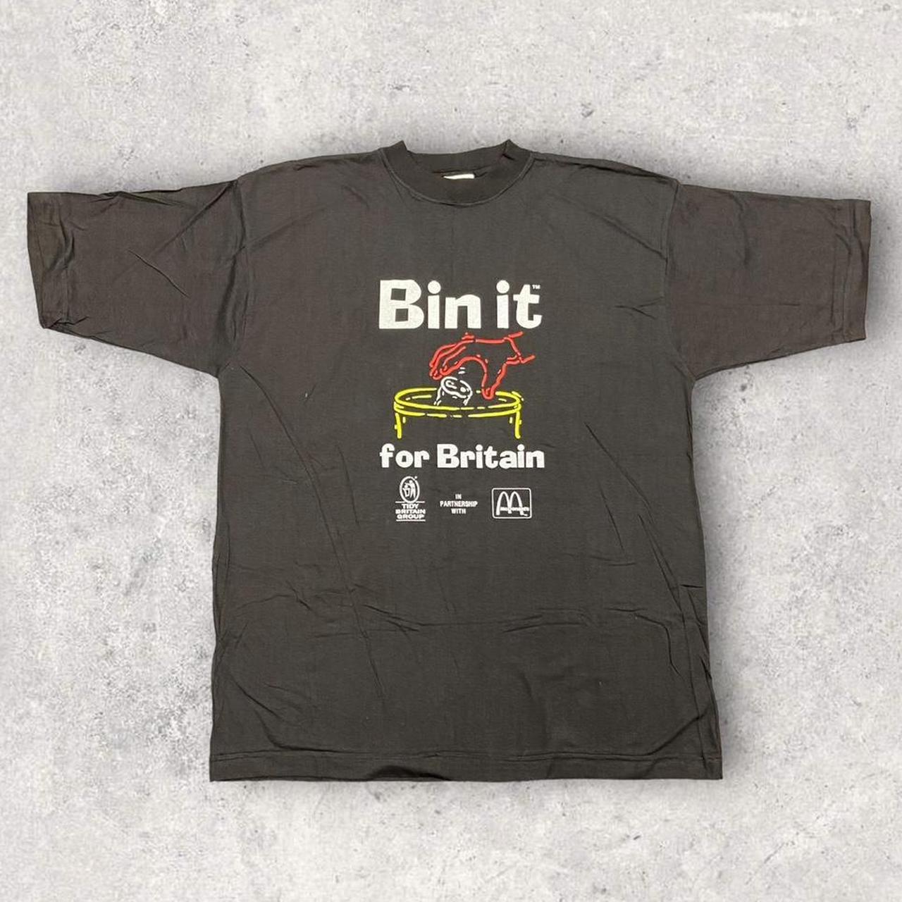 Vintage 90s McDonald’s ‘bin it for Britain’ campaign 1993 graphic t-shirt