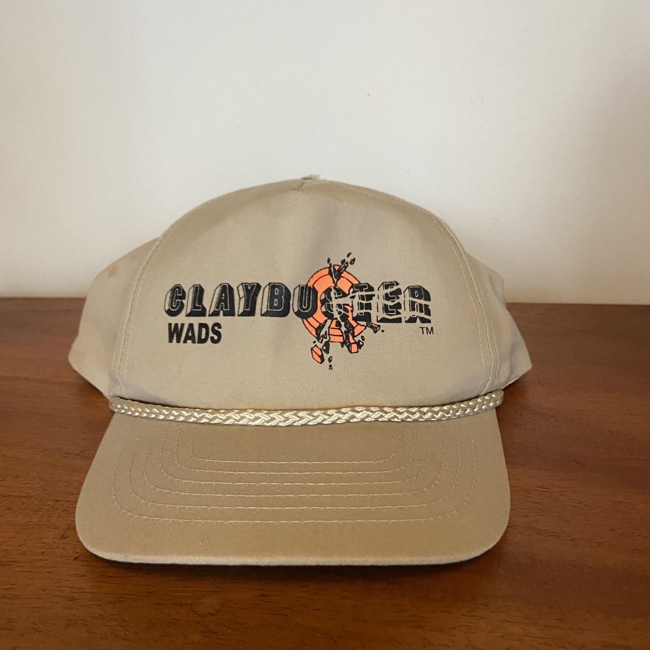 Vintage 90s USA claybuster wads clay pigeon shooting hunting graphic cap