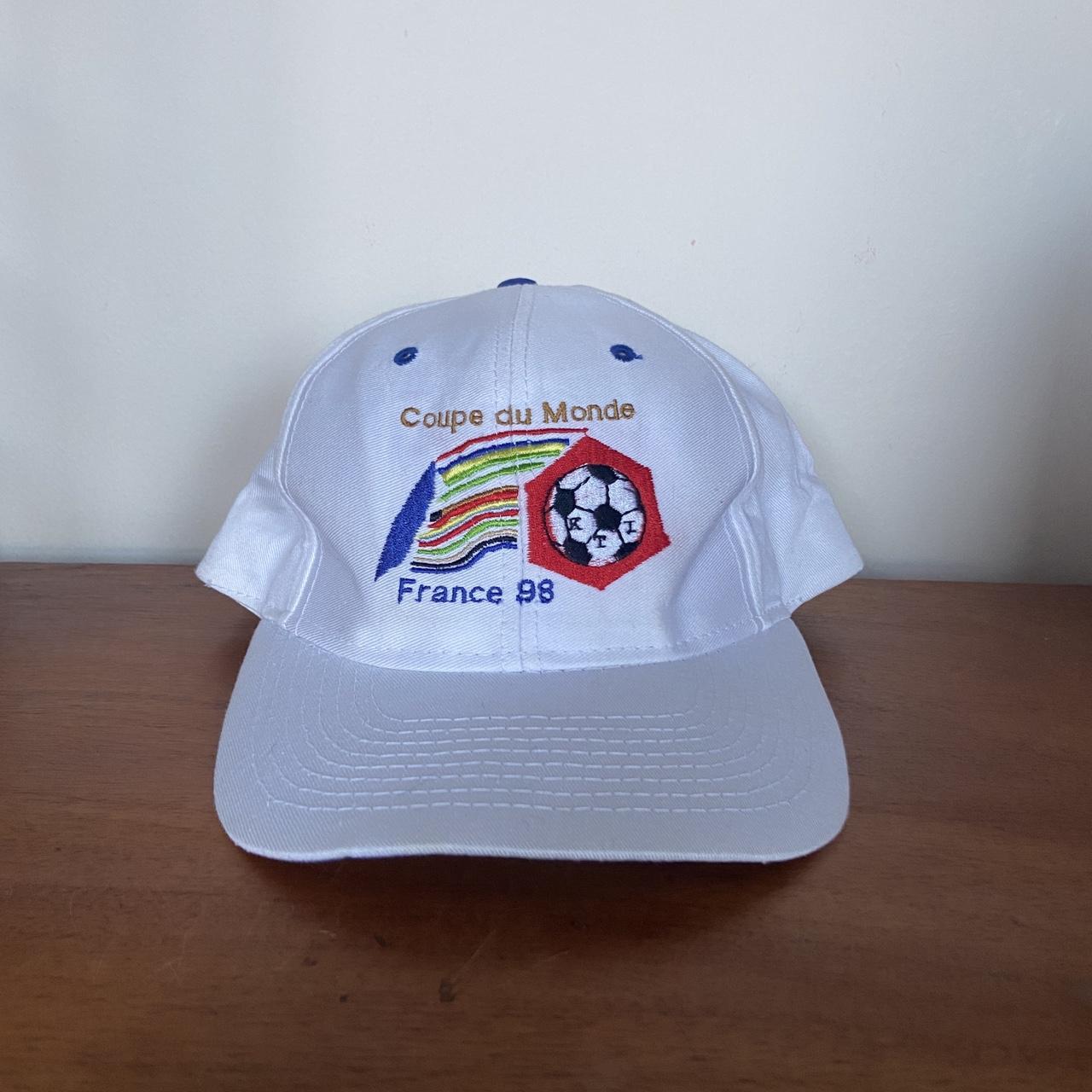 Vintage 90s France World Cup coupe du monde 98 football tournament promotional embroidered cap