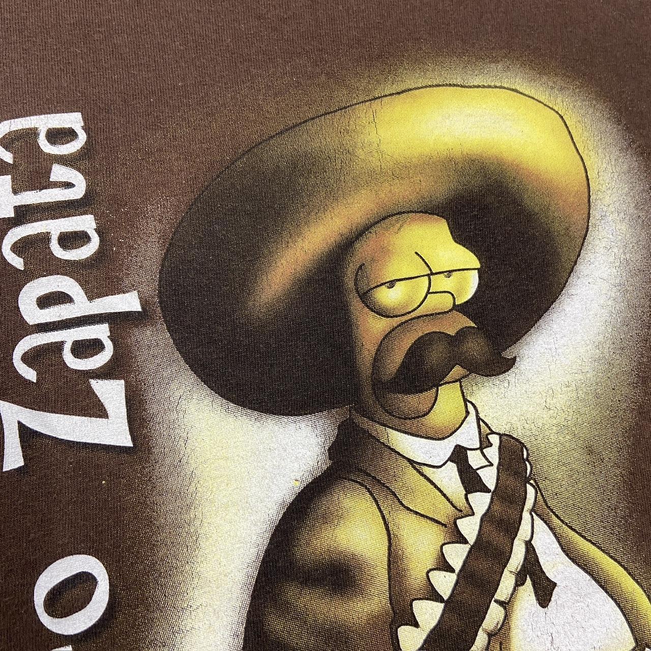 Vintage Y2K 2000s Homer Simpson homero zapata Costa Maya Mexico promotional graphic t-shirt