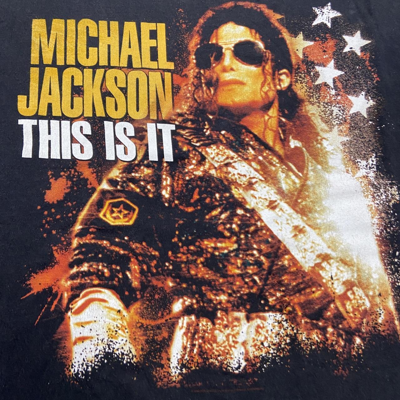 Vintage Y2K Michael Jackson this is it music world tour promotional graphic t-shirt