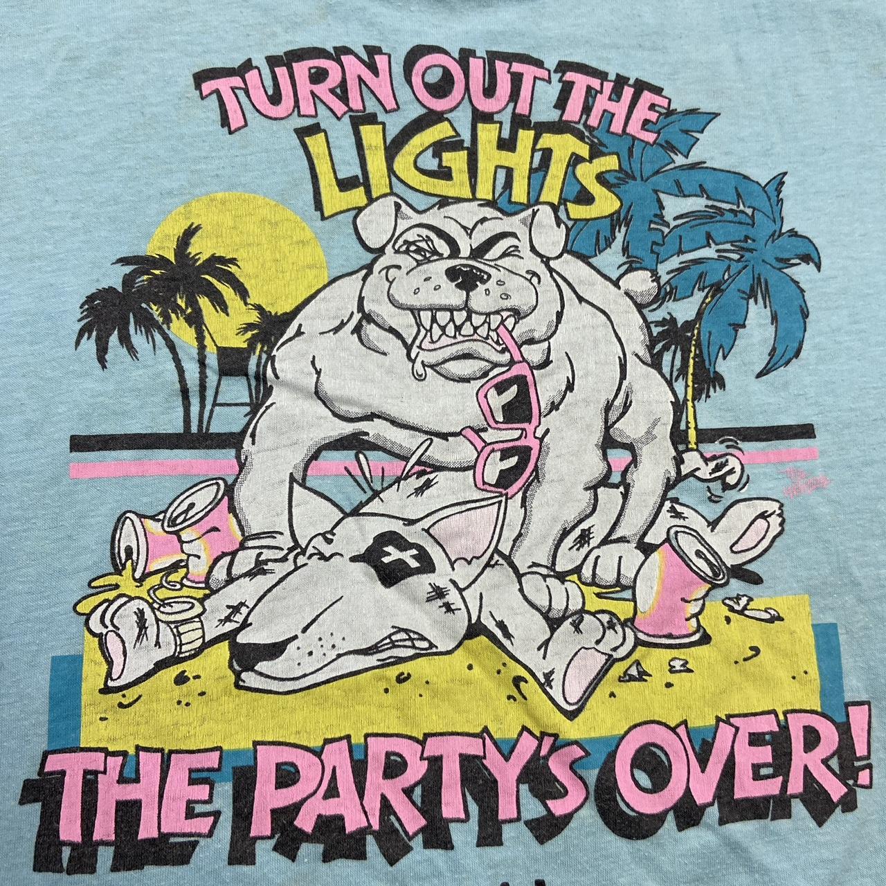 Vintage 90s USA “the party’s over” Florida slogan tourist souvenir graphic t-shirt