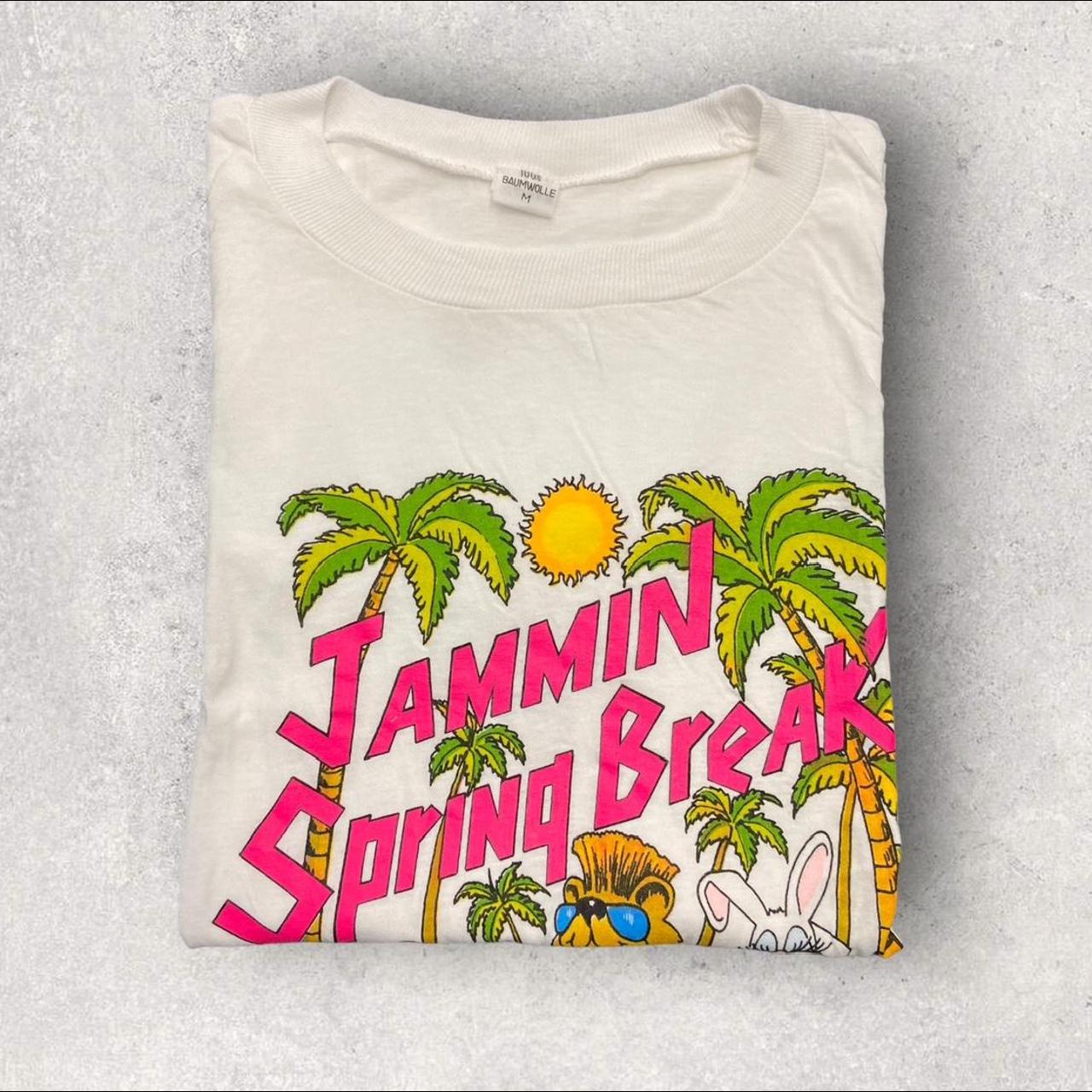 Vintage 90s Jammin Spring Break Bahamas Caribbean promotional graphic t-shirt