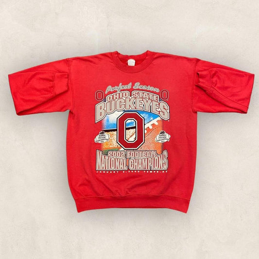 Vintage Y2K 2000s Ohio State Buckeyes national American football promotional graphic sweatshirt