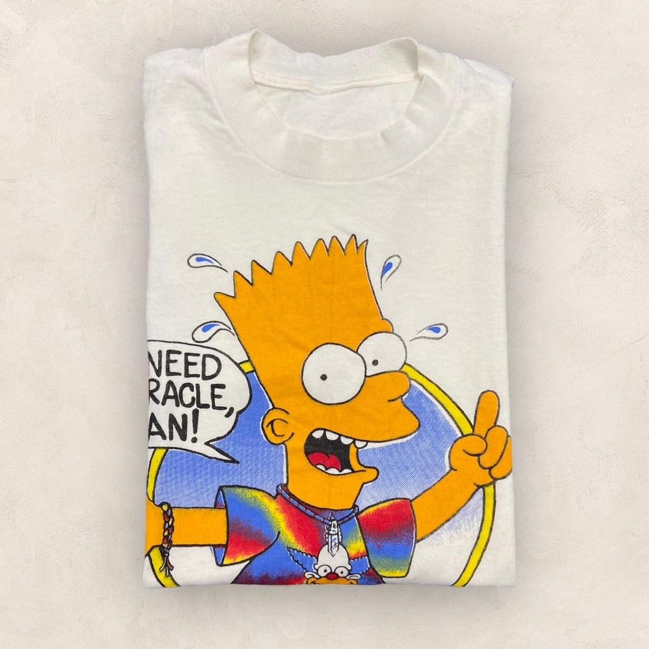 Vintage 90s USA Bart Simpson cartoon The Grateful Dead band promotional graphic t-shirt