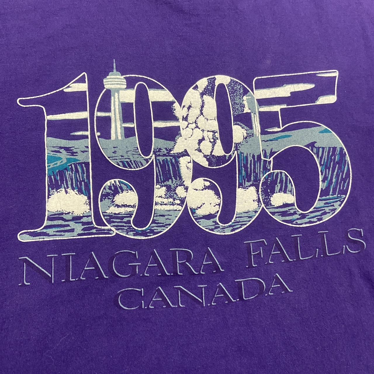 Vintage 90s Canada Niagara Falls waterfall nature promotional graphic t-shirt