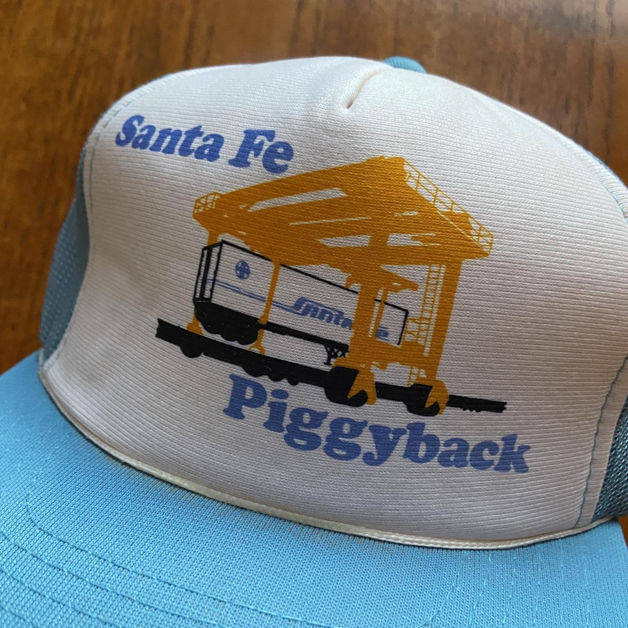 Vintage 90s USA Santa Fe New Mexico piggyback transport graphic cap