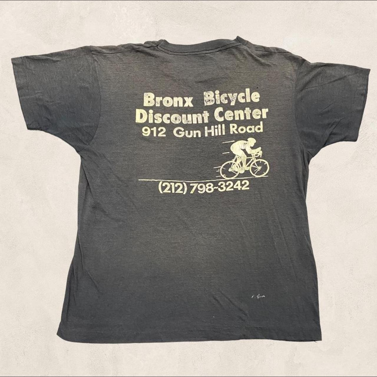 Vintage 90s USA New York biathlon series 1991 bronz bicycle Center promotional graphic t-shirt