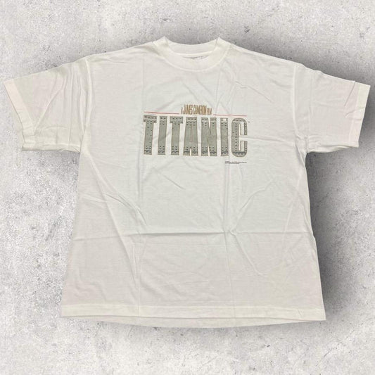 Vintage 90s USA Titanic movie film twentieth century fox promotional graphic t-shirt