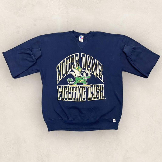 Vintage 90s USA Notre Dame University Indiana fighting Irish varsity promotional graphic sweatshirt