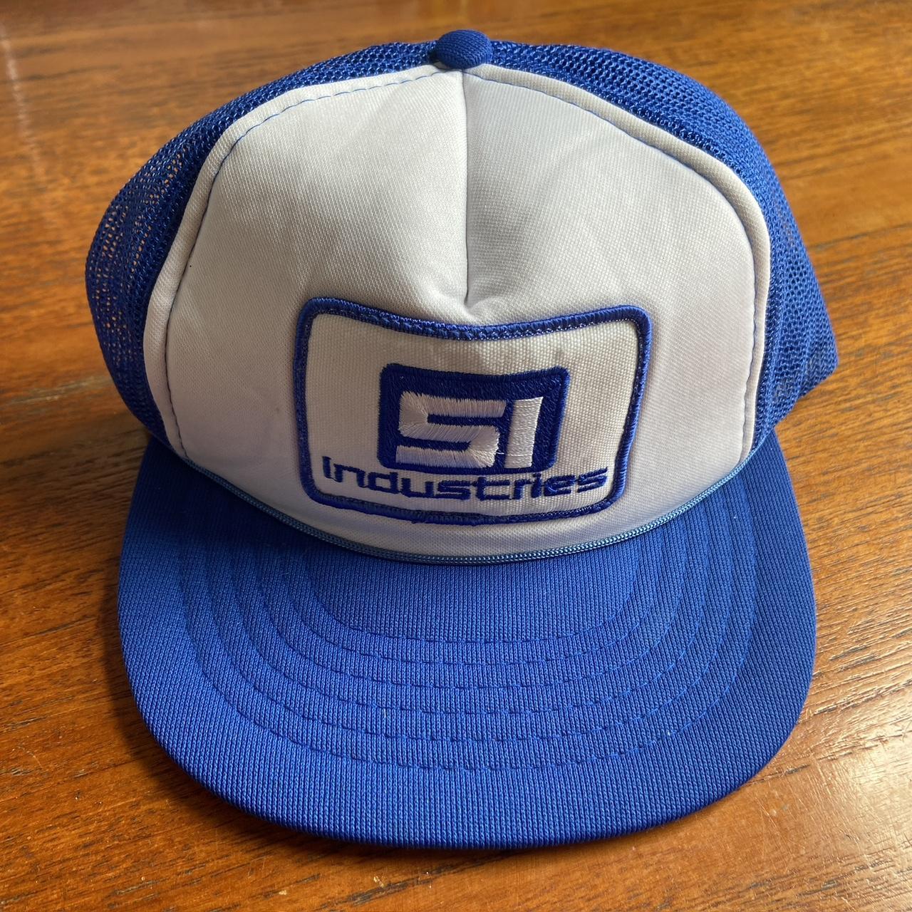 Vintage 90s USA SI industries promotional graphic trucker cap