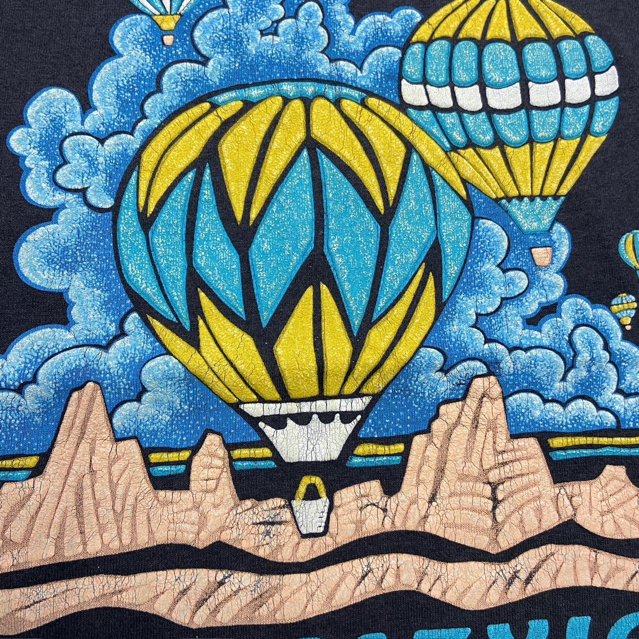 Vintage 90s USA New Mexico desert hot air balloon tourist promotional graphic t-shirt