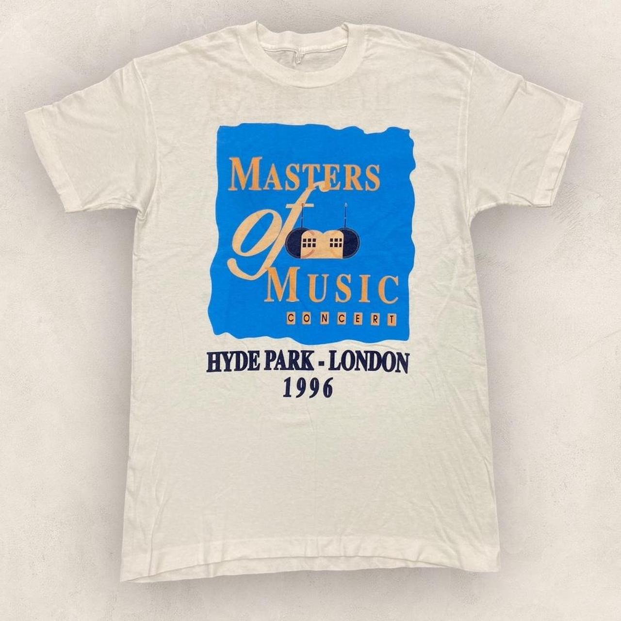 Vintage 90s masters of music concert festival Hyde park London promotional graphic t-shirt