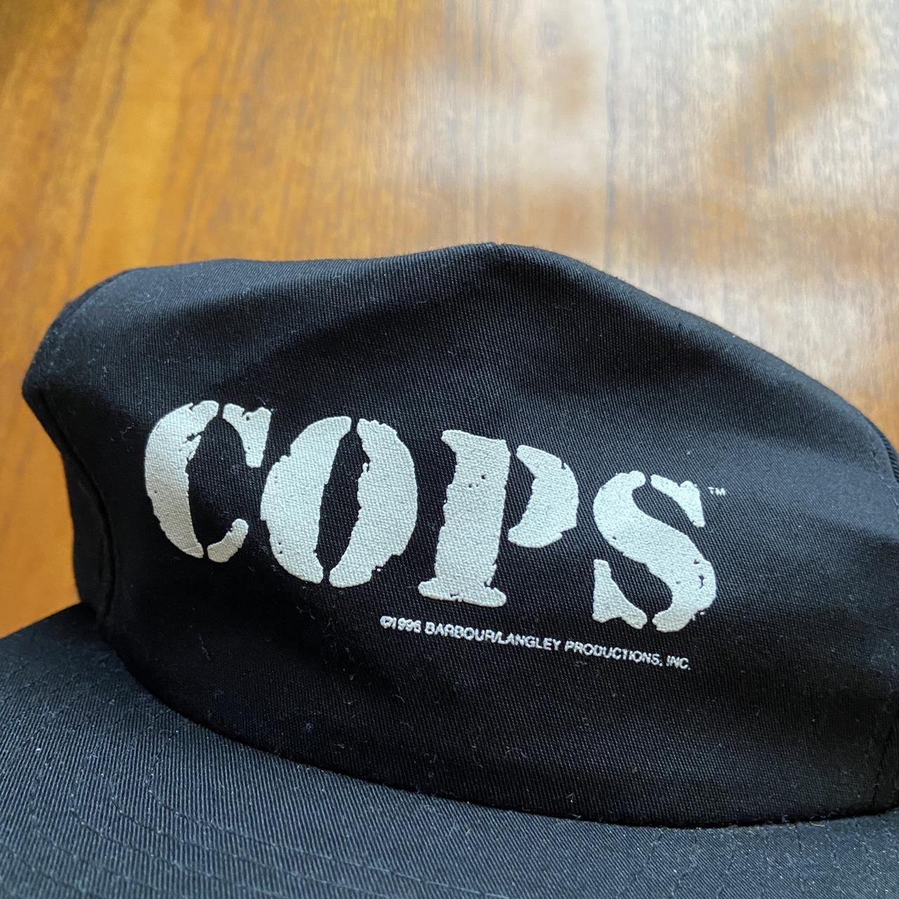 Vintage 90s USA Cops TV Show graphic black cap