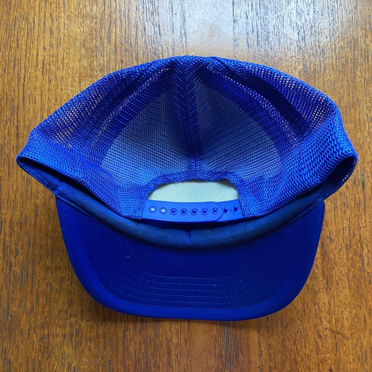 Vintage 90s USA Otto automobiles camper-van RV graphic blue trucker cap