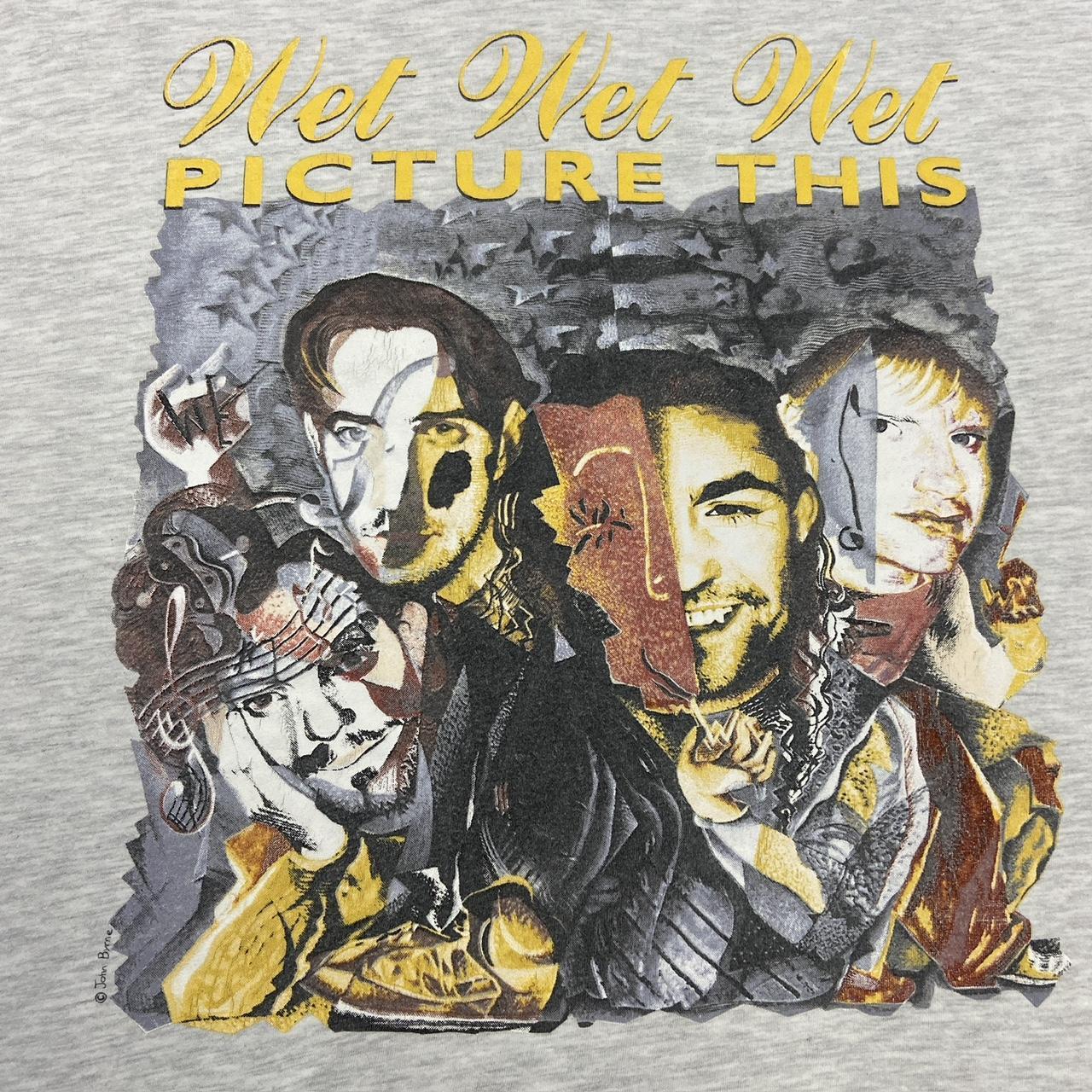 Vintage 90s Wet Wet Wet band picture this world tour music promotional graphic t-shirt