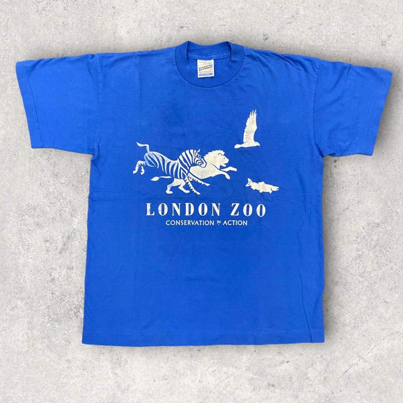 Vintage 90s London zoo conservation in action nature wildlife graphic t-shirt