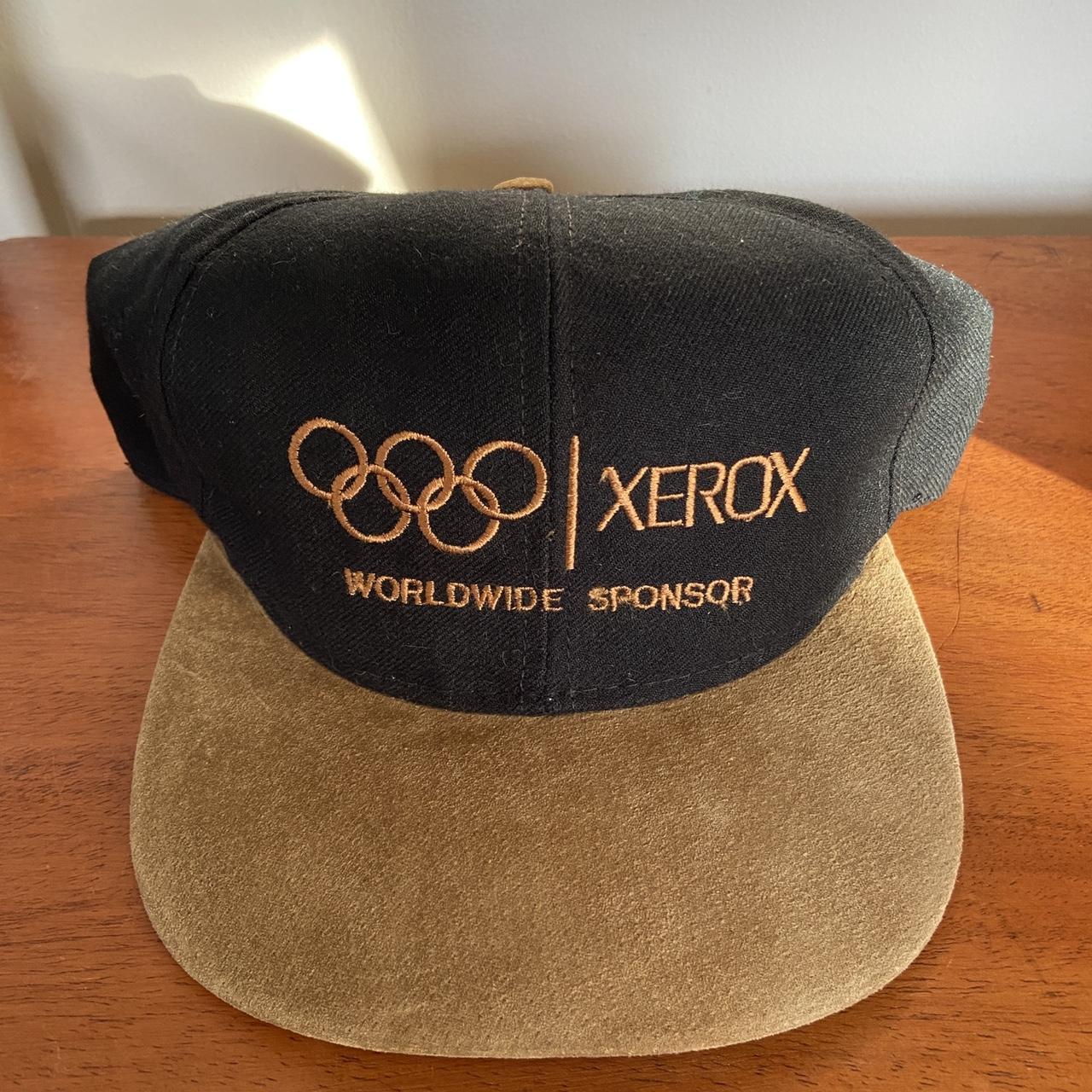 Vintage 90s USA Olympics Xerox Worldwide Sponsor promotional graphic cap