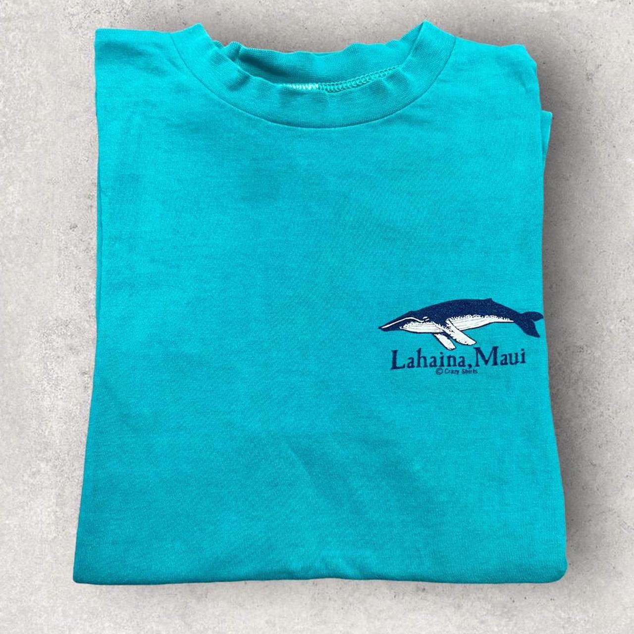 Vintage 90s USA Maui Hawaii humpback whale wildlife ocean graphic t-shirt