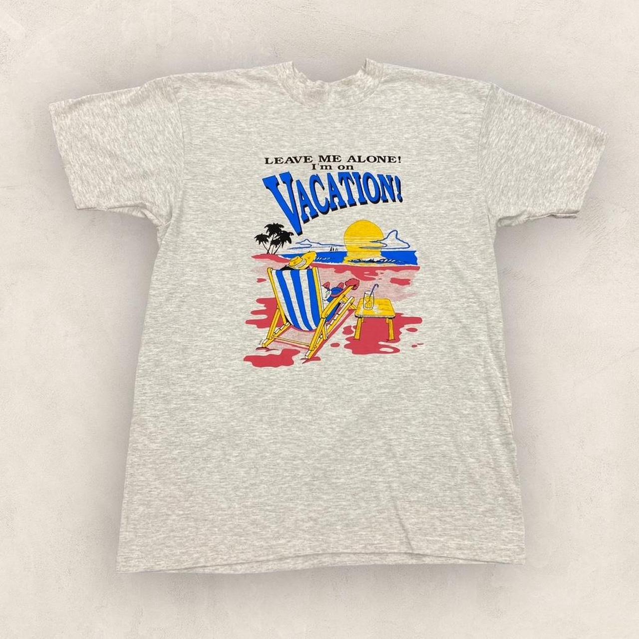 Vintage 90s USA beach vacation tourist souvenir slogan promotional graphic t-shirt