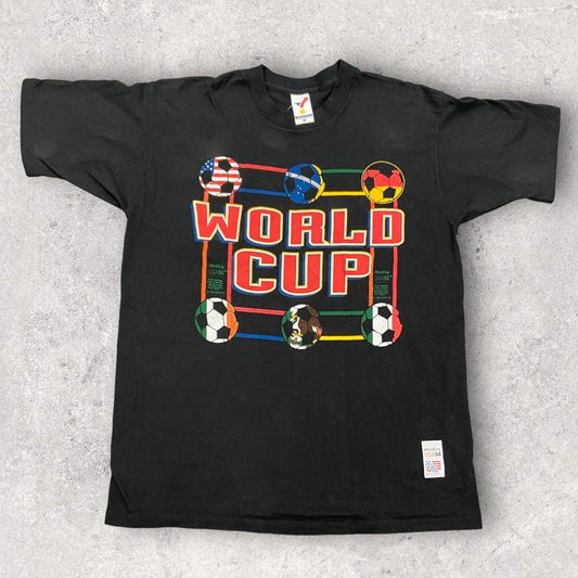 Vintage 90s USA World Cup 94 football tournament promotional graphic t-shirt